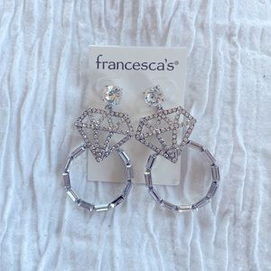 Francesca’s Diamond Shaped Earrings - NWT NEW - Engagement/Bachelorette Earrings